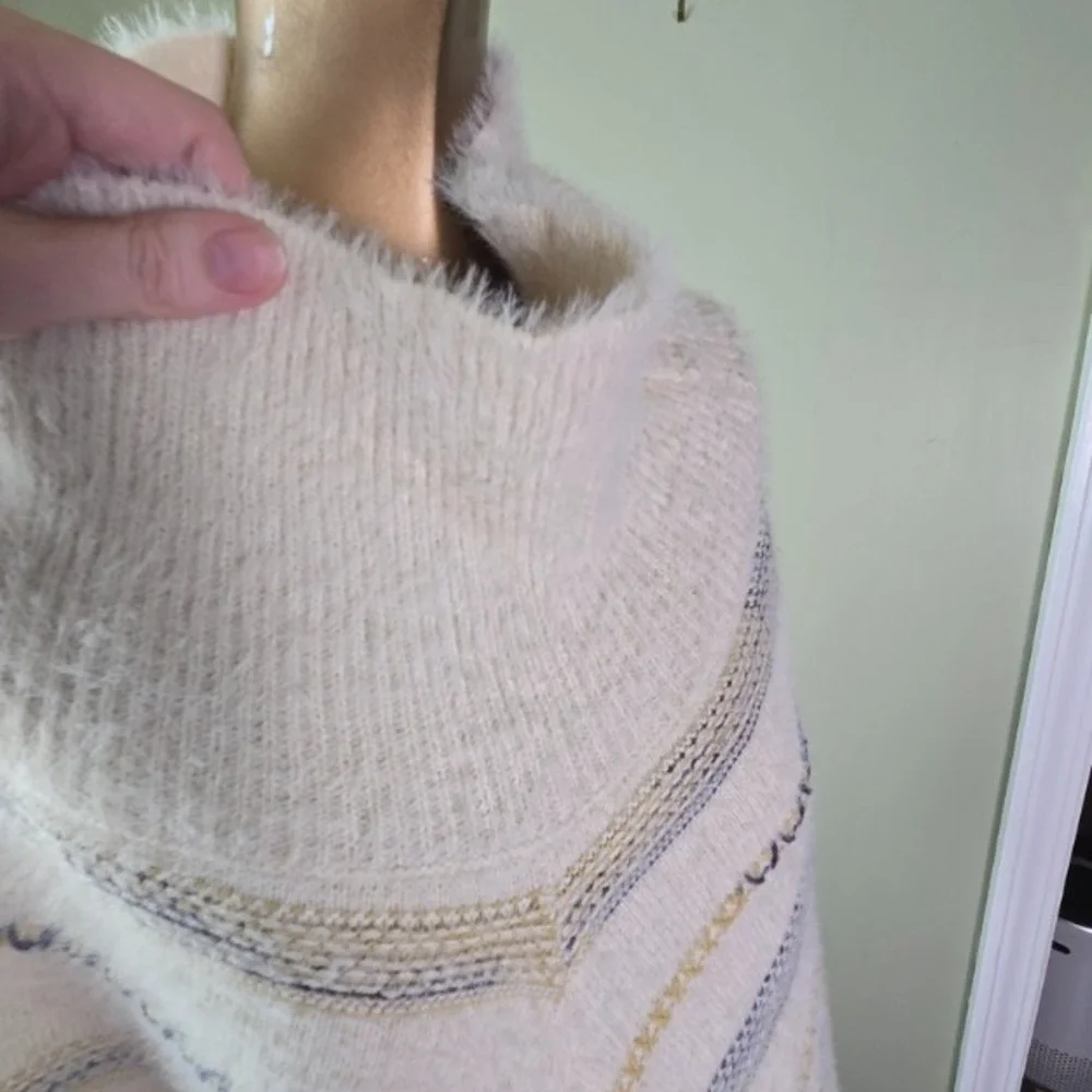 Cozy Soft Knit Chevron Cowel Neck Poncho Wrap With Wrist‎  Holes Poncho One Size